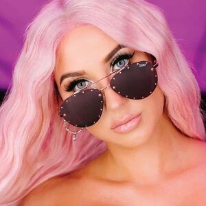 Quay Studded Jaqueline Hill Sunglasses